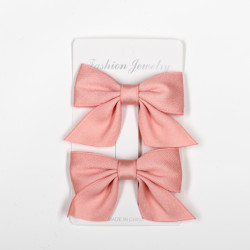 Bow Hair Clips Pink