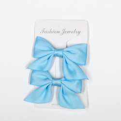 Bow Hair Clips Blue