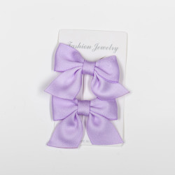 Bow Hair Clips Purple