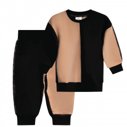 Brown And Black Shirt&Pants Set