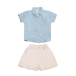 Boys Blue Shirt With Shorts