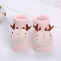 Baby Reindeer Socks "Pink"